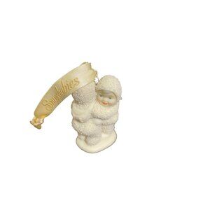 1984 Snowbabies Ornament By Department 56 Baby Hugging Polar Bear Porcelain Coll